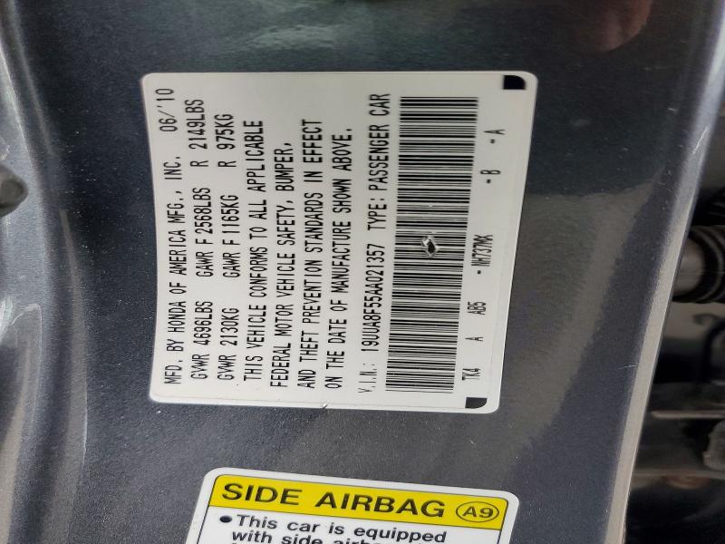 2010 Acura Tl მანქანა იყიდება აუქციონზე, vin: 19UUA8F55AA021357, აუქციონის ნომერი: 58990066