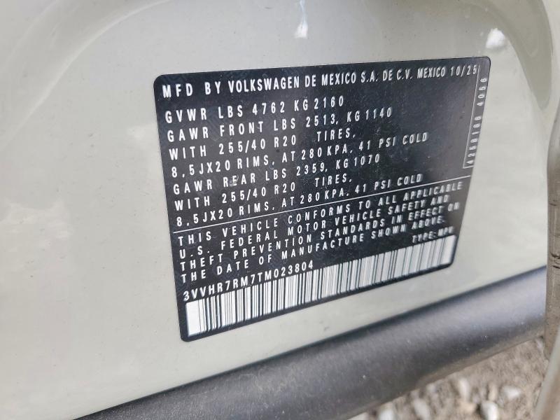 57227096 :رقم المزاد ، 3VVHR7RM7TM023804 vin ، 2026 Volkswagen Tiguan مزاد بيع
