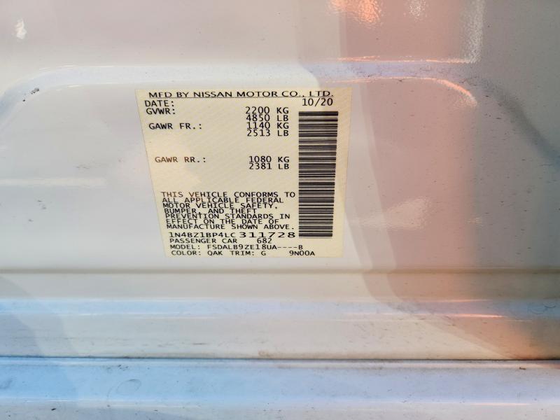 Aukcja sprzedaży 2020 Nissan Leaf, vin: 1N4BZ1BP4LC311728, numer aukcji: 55710166