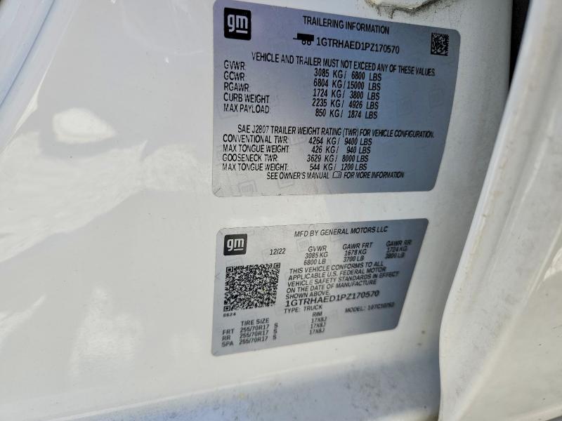 Aukcja sprzedaży 2023 Gmc Sierra, vin: 1GTRHAED1PZ170570, numer aukcji: 55543336