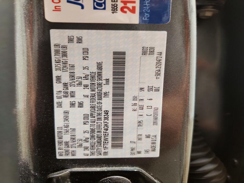 Aukcja sprzedaży 2016 Ford F150, vin: 1FTEW1EF4GKF38349, numer aukcji: 58158156