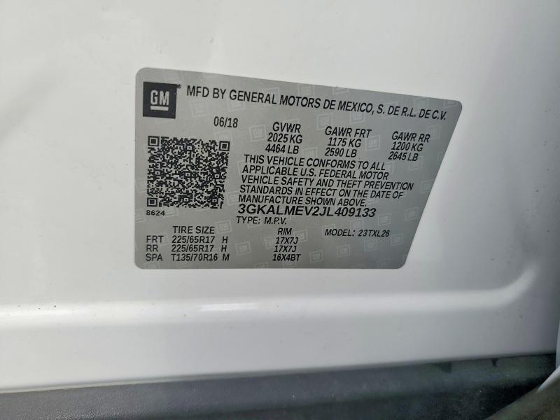 Aukcja sprzedaży 2018 Gmc Terrain, vin: 3GKALMEV2JL409133, numer aukcji: 58443706