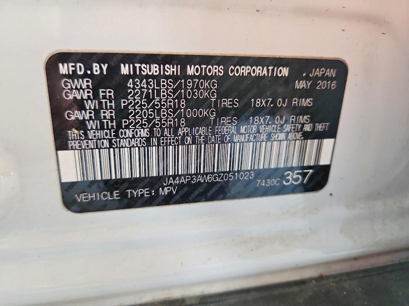 Aukcja sprzedaży 2016 Mitsubishi Outlander Sport, vin: JA4AP3AW6GZ051023, numer aukcji: 58526266