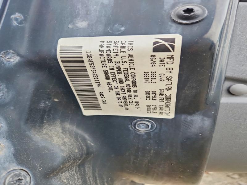 Aukcja sprzedaży 2004 Saturn Ion, vin: 1G8AF52F54Z211174, numer aukcji: 55243056