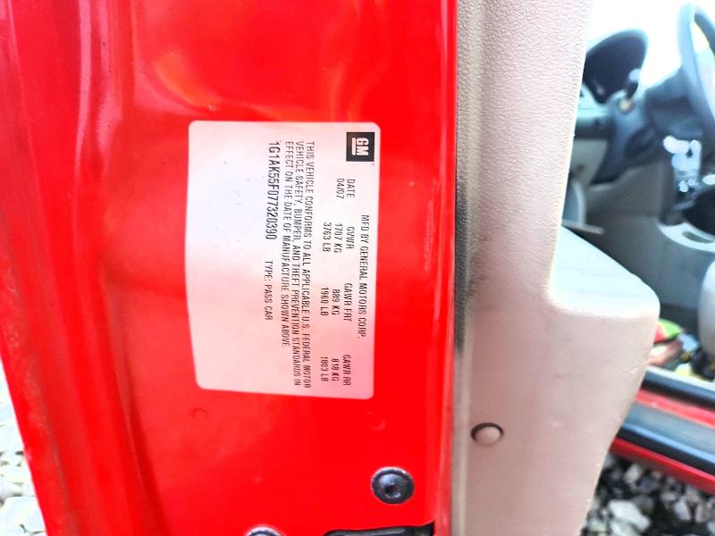 Продаж на аукціоні авто 2007 Chevrolet Cobalt, vin: 1G1AK55F077320390, номер лоту: 56763166