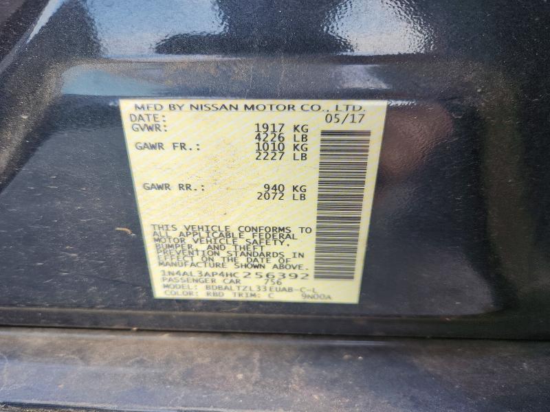 55547286 :رقم المزاد ، 1N4AL3AP4HC256392 vin ، 2017 Nissan Altima مزاد بيع