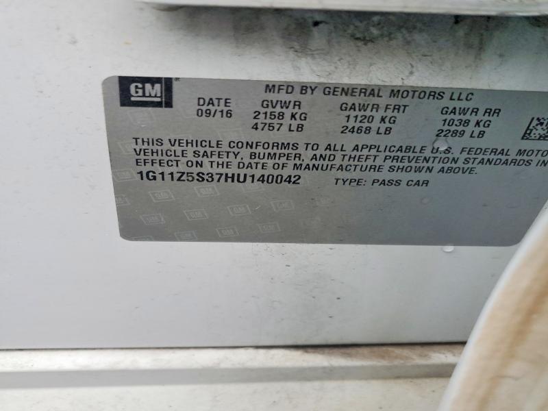 Aukcja sprzedaży 2017 Chevrolet Impala, vin: 1G11Z5S37HU140042, numer aukcji: 55820606
