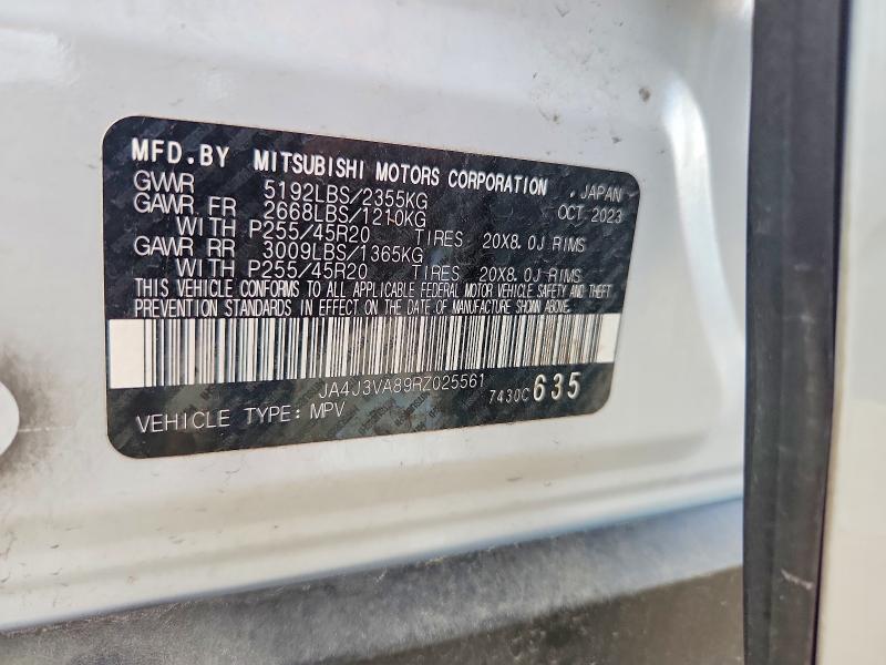 Продажа на аукционе авто 2024 Mitsubishi Outlander, vin: JA4J3VA89RZ025561, номер лота: 56696866