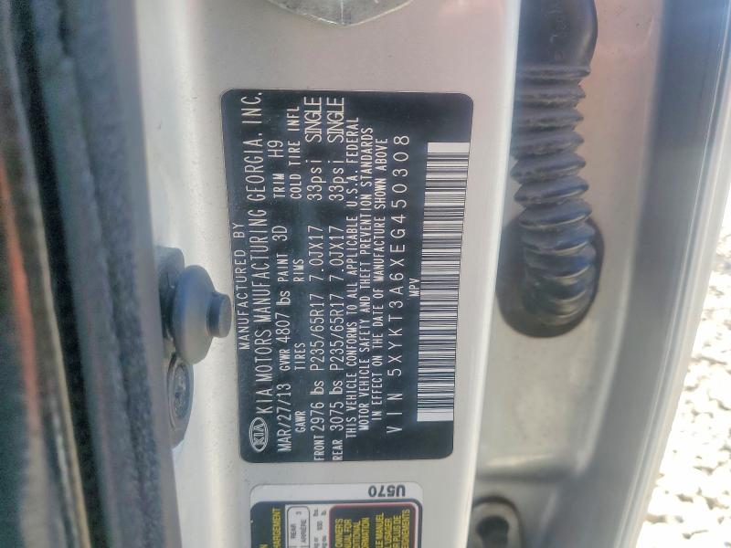 Продаж на аукціоні авто 2014 Kia Sorento, vin: 5XYKT3A6XEG450308, номер лоту: 58282386