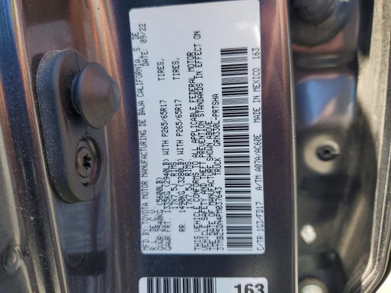 Продаж на аукціоні авто 2023 Toyota Tacoma, vin: 3TMBZ5DN4PM037643, номер лоту: 57552716