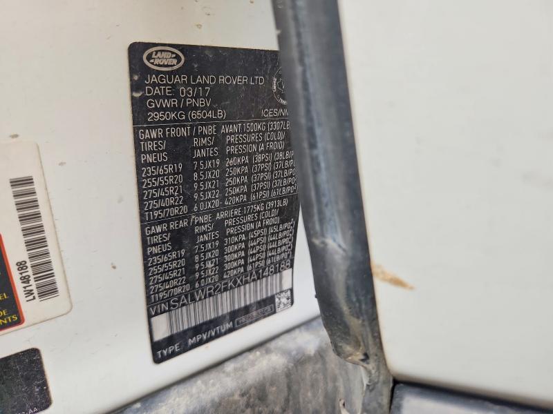 56671366 :رقم المزاد ، SALWR2FKXHA148188 vin ، 2017 Land Rover Range Rover Sport مزاد بيع