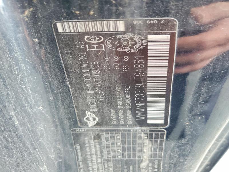Продажа на аукционе авто 2009 Mini Cooper, vin: WMWMF73519TT94861, номер лота: 58363556