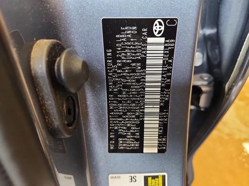 55072536 :رقم المزاد ، 5YFB4MDE1SP309365 vin ، 2025 Toyota Corolla مزاد بيع