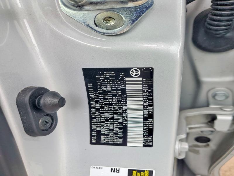 56114526 :رقم المزاد ، 5YFS4MCE7MP072417 vin ، 2021 Toyota Corolla مزاد بيع