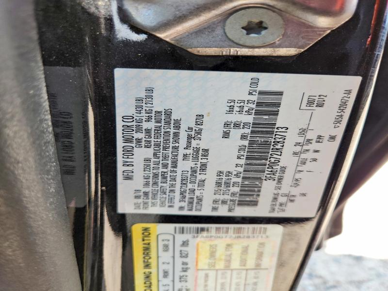 Aukcja sprzedaży 2018 Ford Fusion, vin: 3FA6P0G72JR283713, numer aukcji: 58646536