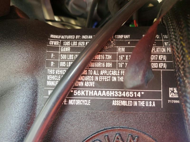 Продажа на аукционе авто 2017 Indian Motorcycle Co. Springfield, vin: 56KTHAAA6H3346514, номер лота: 58193626