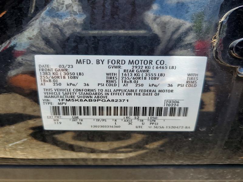 Продажа на аукционе авто 2023 Ford Explorer, vin: 1FM5K8AB9PGA82371, номер лота: 58742856