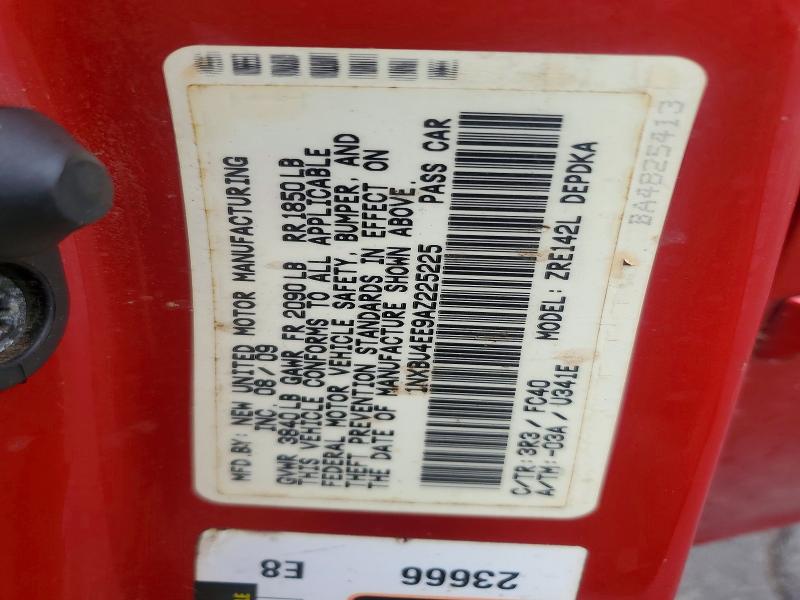 Aukcja sprzedaży 2010 Toyota Corolla, vin: 1NXBU4EE9AZ225225, numer aukcji: 57295126