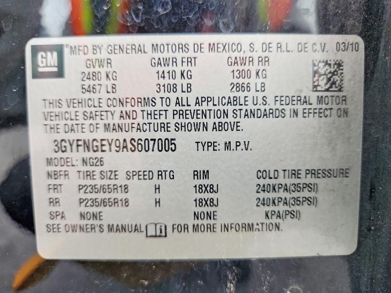 Продажа на аукционе авто 2010 Cadillac Srx, vin: 3GYFNGEY9AS607005, номер лота: 58441126