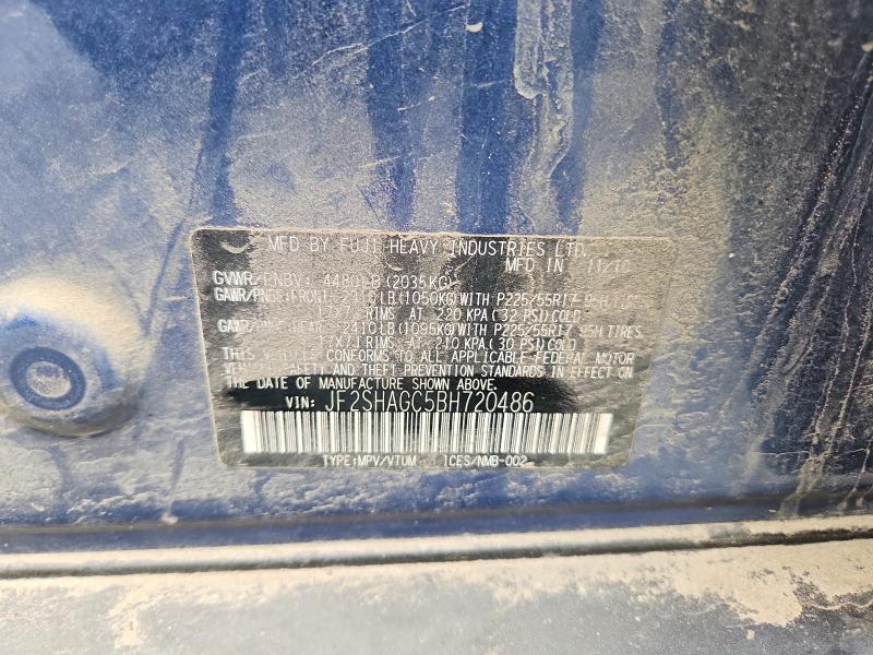 Aukcja sprzedaży 2011 Subaru Forester, vin: JF2SHAGC5BH720486, numer aukcji: 58984146