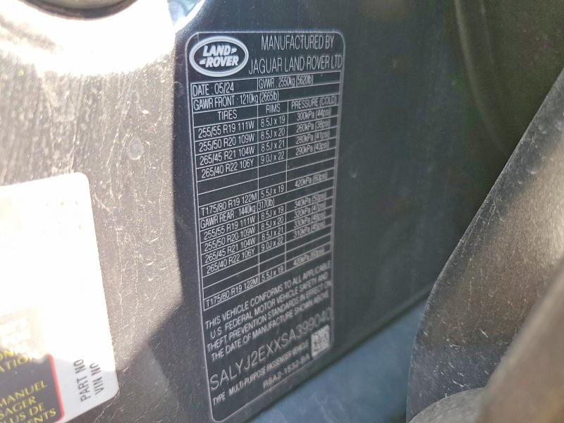 Продажа на аукционе авто 2025 Land Rover Range Rover Velar, vin: SALYJ2EXXSA399040, номер лота: 58057066