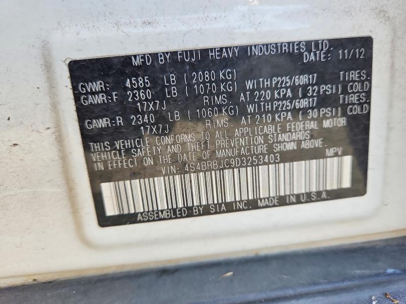 Продажа на аукционе авто 2013 Subaru Outback, vin: 4S4BRBJC9D3253403, номер лота: 58473566