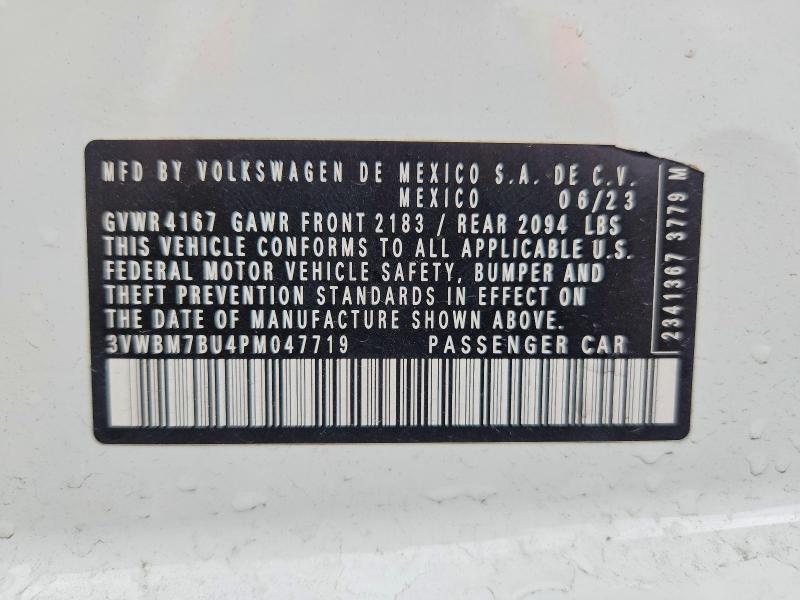 Продажа на аукционе авто 2025 Volkswagen Jetta, vin: 3VWBM7BU4PM047719, номер лота: 58033066