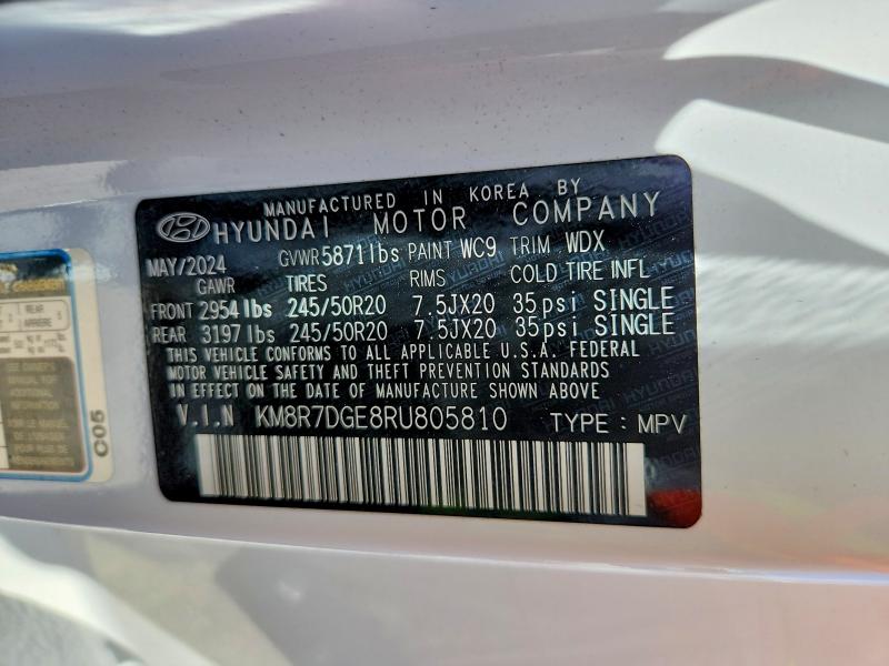 Продаж на аукціоні авто 2024 Hyundai Palisade, vin: KM8R7DGE8RU805810, номер лоту: 55414936