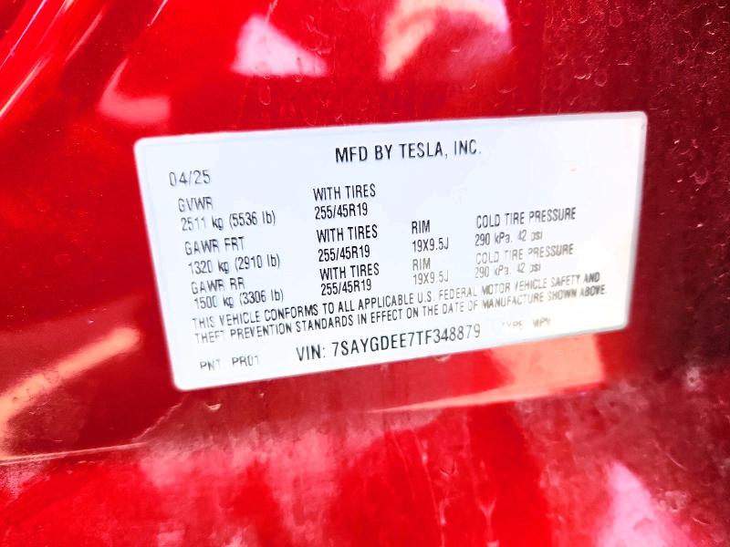 Продаж на аукціоні авто 2026 Tesla Model Y, vin: 7SAYGDEE7TF348879, номер лоту: 59005256