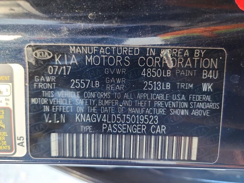 Aukcja sprzedaży 2018 Kia Optima Plug-in Hybrid, vin: KNAGV4LD5J5019523, numer aukcji: 55978566