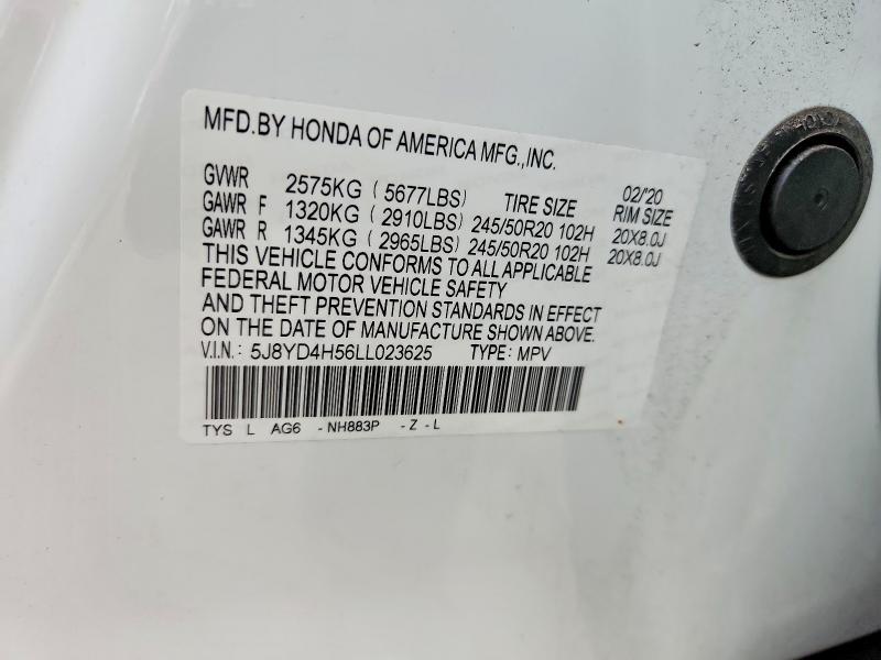 Продажа на аукционе авто 2020 Acura Mdx, vin: 5J8YD4H56LL023625, номер лота: 57833286