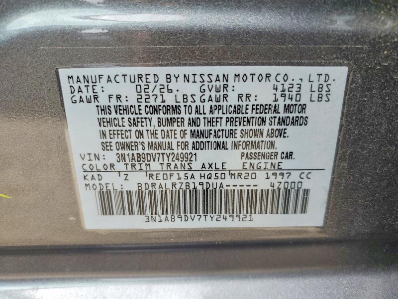 56333836 :رقم المزاد ، 3N1AB9DV7TY249921 vin ، 2026 Nissan Sentra مزاد بيع
