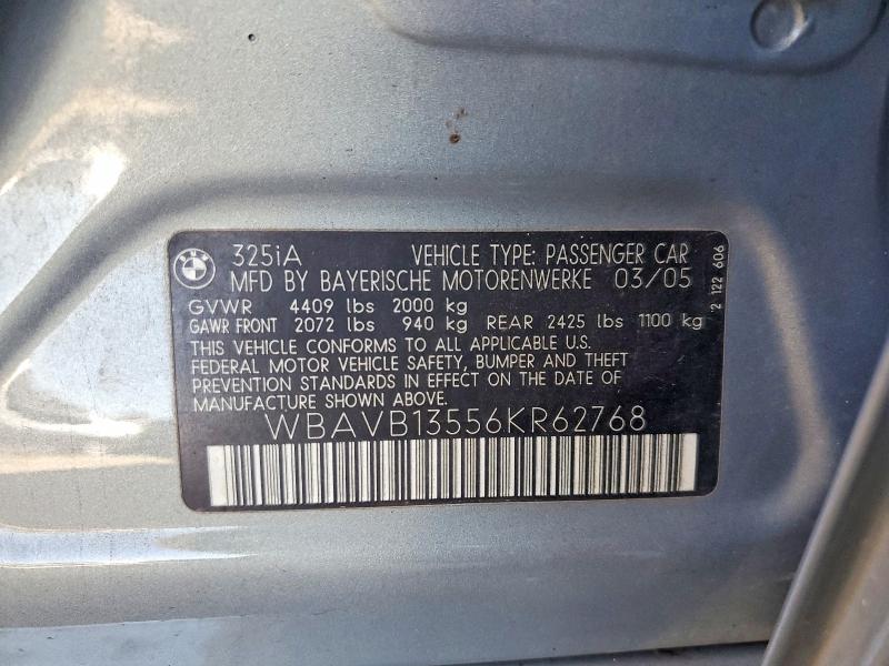 Продажа на аукционе авто 2006 Bmw 325, vin: WBAVB13556KR62768, номер лота: 55635546
