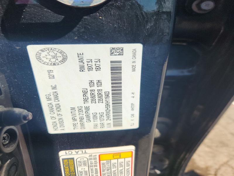 Продажа на аукционе авто 2019 Honda Cr-v, vin: 2HKRW2H59KH116403, номер лота: 59126016