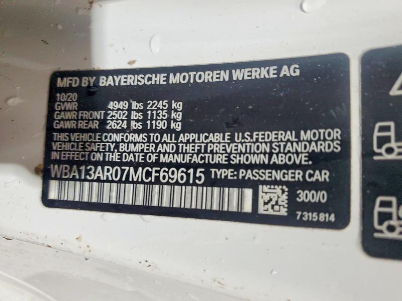 Aukcja sprzedaży 2021 Bmw M440xi, vin: WBA13AR07MCF69615, numer aukcji: 56692536