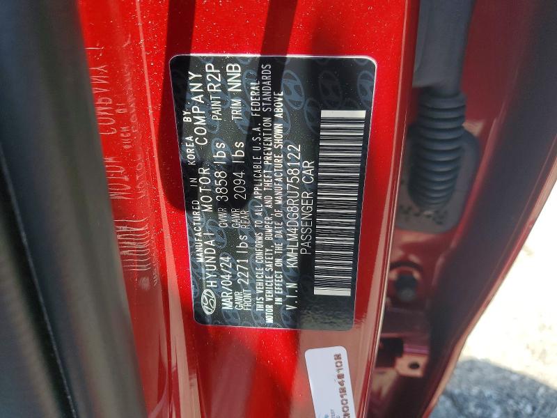 55736616 :رقم المزاد ، KMHLM4DG8RU758122 vin ، 2024 Hyundai Elantra مزاد بيع