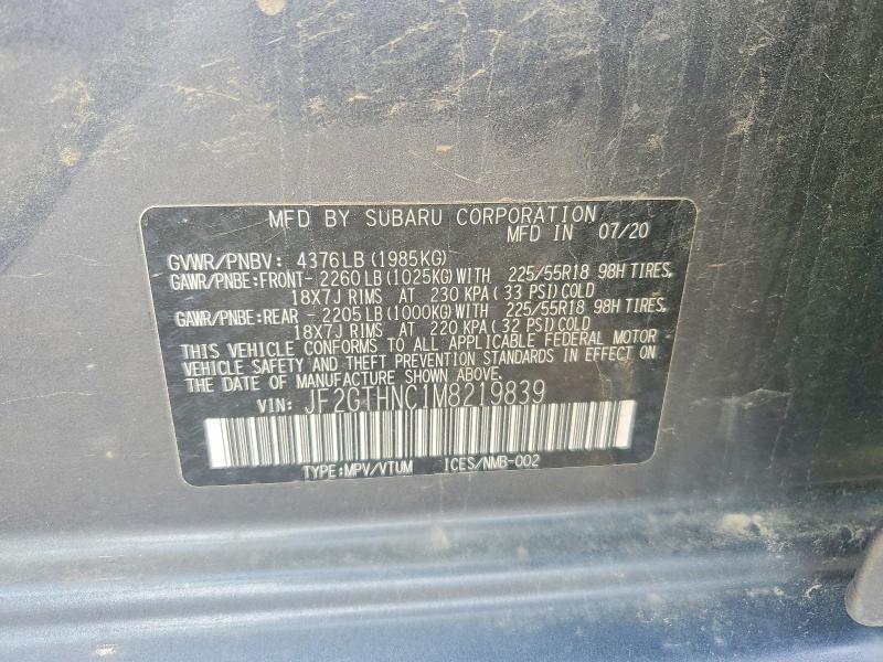 54011766 :رقم المزاد ، JF2GTHNC1M8219839 vin ، 2021 Subaru Crosstrek مزاد بيع
