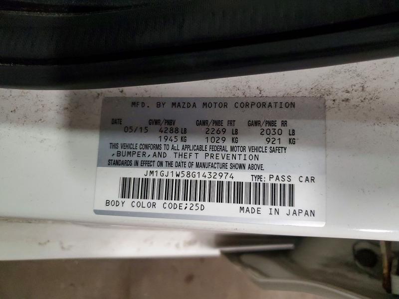 Продажа на аукционе авто 2016 Mazda 6, vin: JM1GJ1W58G1432974, номер лота: 57577266