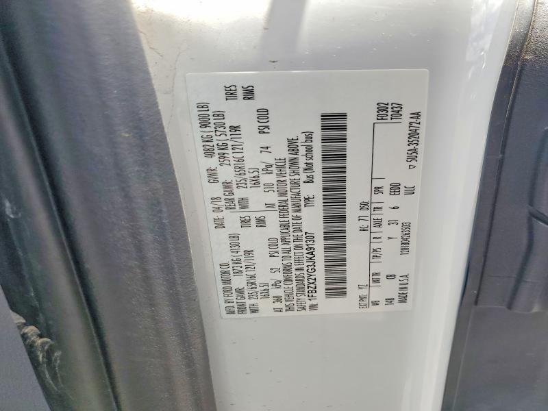 56986826 :رقم المزاد ، 1FBZX2YG3JKA91307 vin ، 2018 Ford Transit مزاد بيع