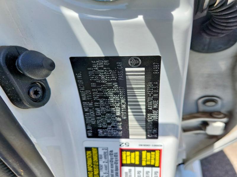 2021 Toyota Camry მანქანა იყიდება აუქციონზე, vin: 4T1T11AK3MU523667, აუქციონის ნომერი: 59170556