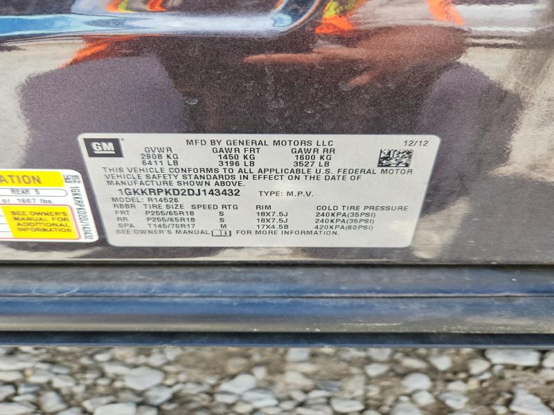 Aukcja sprzedaży 2013 Gmc Acadia, vin: 1GKKRPKD2DJ143432, numer aukcji: 58130036