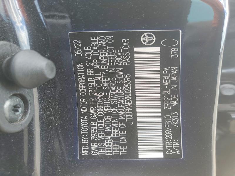 Продажа на аукционе авто 2022 Toyota Corolla, vin: JTDEPMAEXNJ228396, номер лота: 58233616