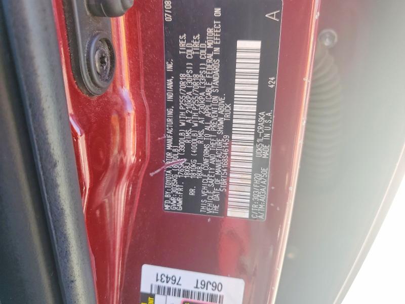 55725246 :رقم المزاد ، 5TBRT54168S461459 vin ، 2008 Toyota Tundra مزاد بيع