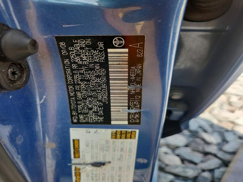 55996526 :رقم المزاد ، JTDKB20U897841909 vin ، 2009 Toyota Prius مزاد بيع