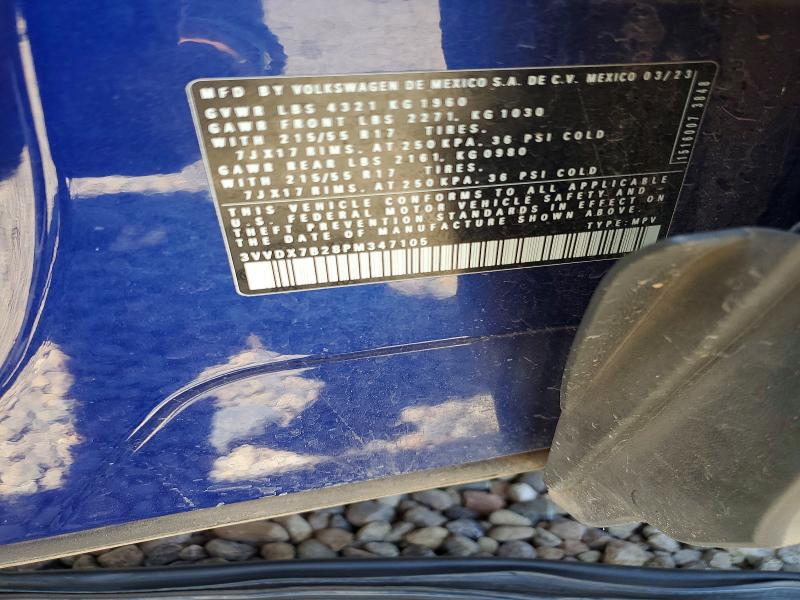 Aukcja sprzedaży 2023 Volkswagen Taos, vin: 3VVDX7B28PM347105, numer aukcji: 56721716