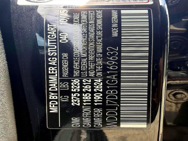 Aukcja sprzedaży 2016 Mercedes-benz Cls, vin: WDDLJ7DB1GA169632, numer aukcji: 56153146