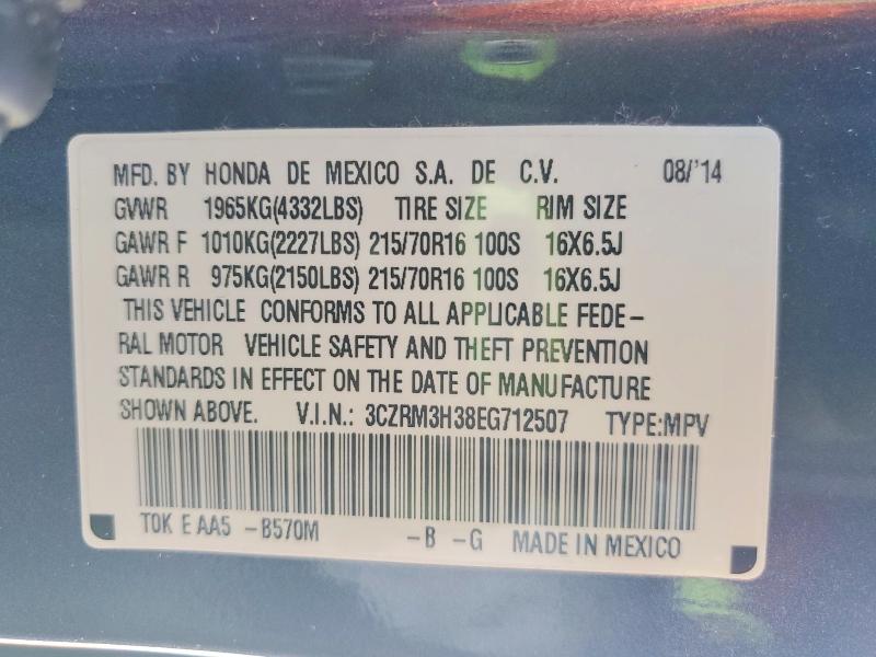 Aukcja sprzedaży 2014 Honda Cr-v, vin: 3CZRM3H38EG712507, numer aukcji: 55707166
