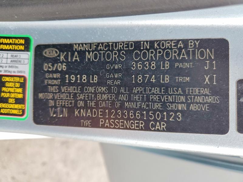 Продажа на аукционе авто 2006 Kia Rio, vin: KNADE123366150123, номер лота: 58763356