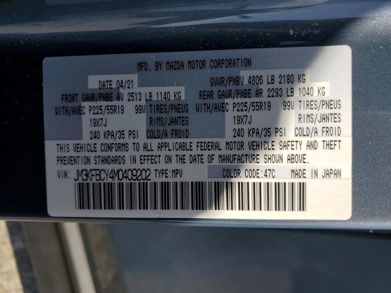 Продаж на аукціоні авто 2021 Mazda Cx-5, vin: JM3KFBCY4M0409202, номер лоту: 56779916