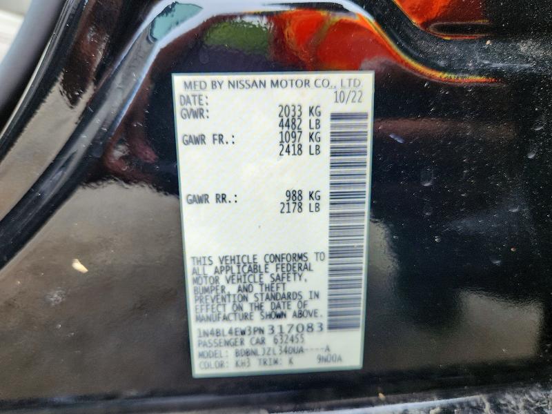 58433366 :رقم المزاد ، 1N4BL4EW3PN317083 vin ، 2023 Nissan Altima مزاد بيع